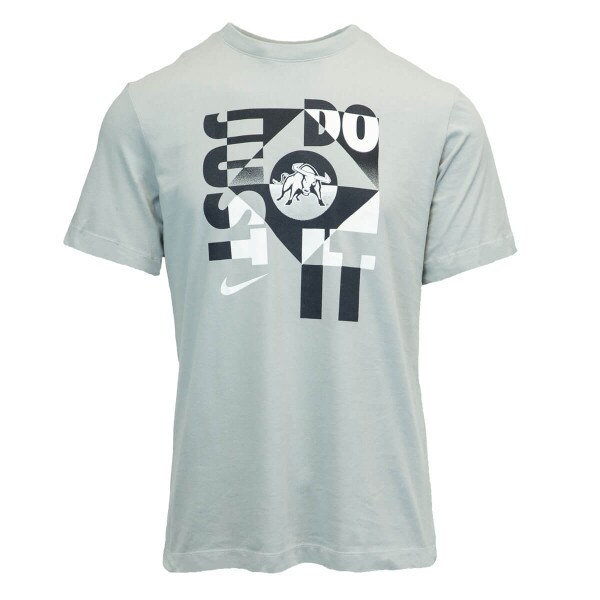 Silver Aggie Bull Geometric Just Do It Nike Men's T-Shirt